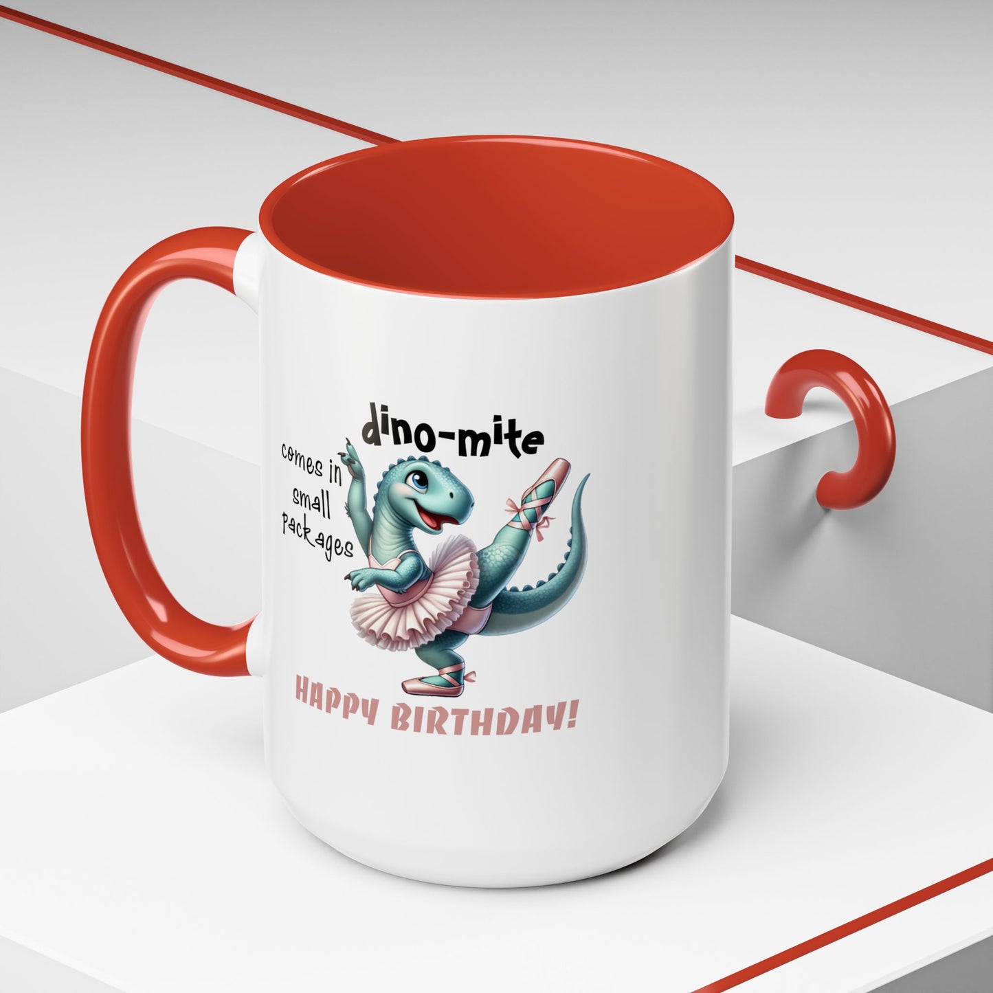 Birthday Mug - Dino-mite (Girl)