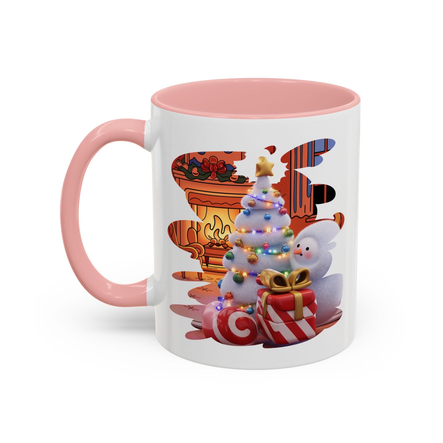 Christmas Mug - Snowman Tree Presents Fireplace