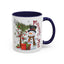 Christmas Mug - Merry Xmas Snowman Tree Present
