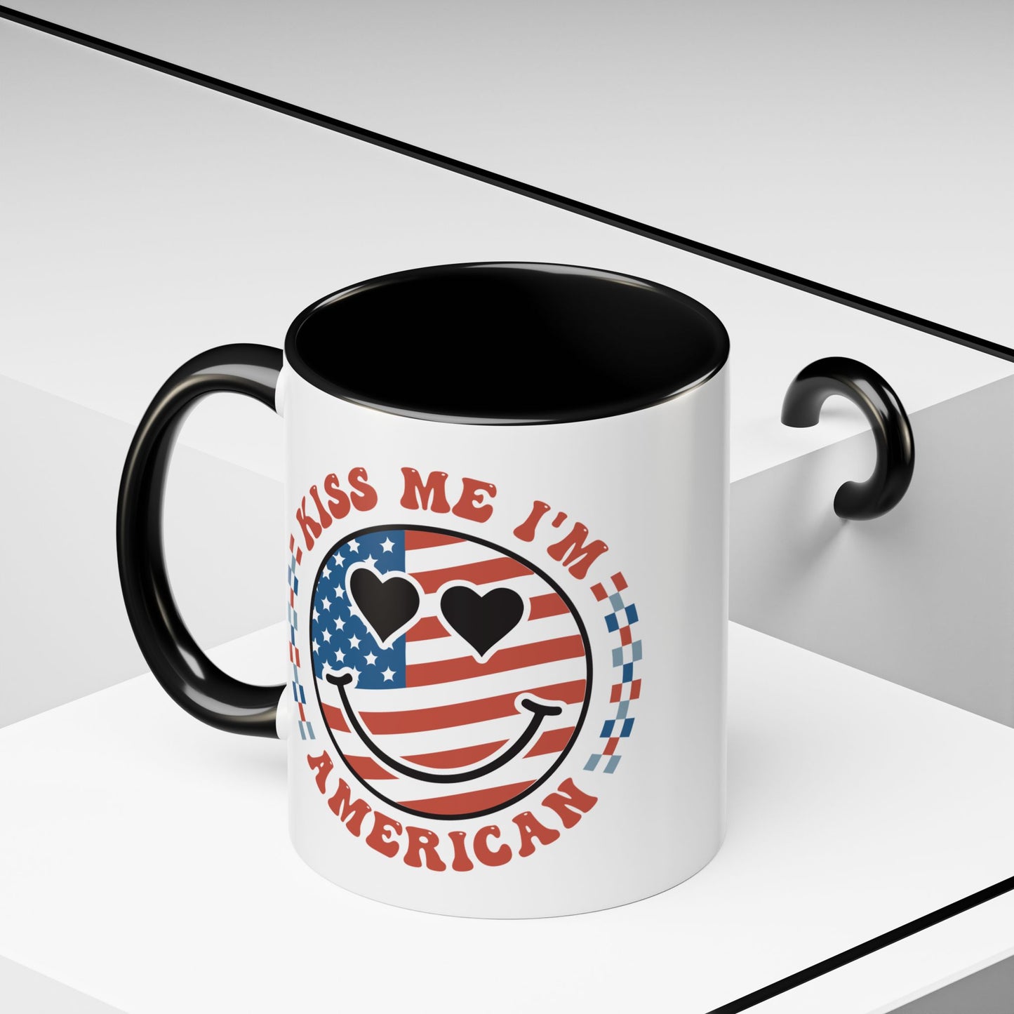 4th of July Mug - Kiss Me I'm American