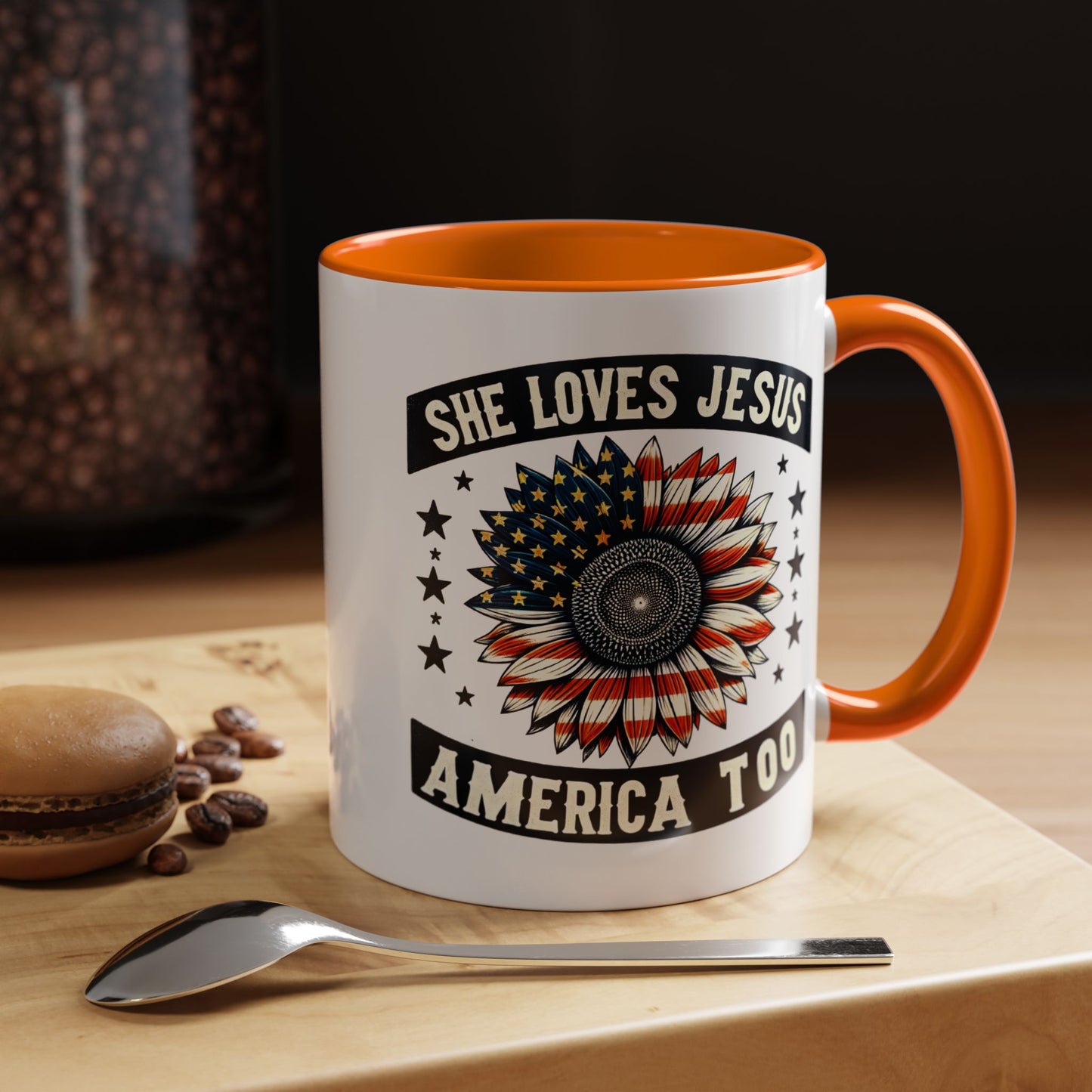 4th of July Mug - She Loves Jesus & America Too