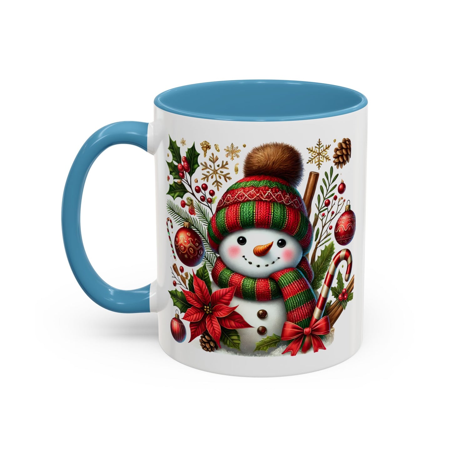 Christmas Mug - Red and Green Snowman