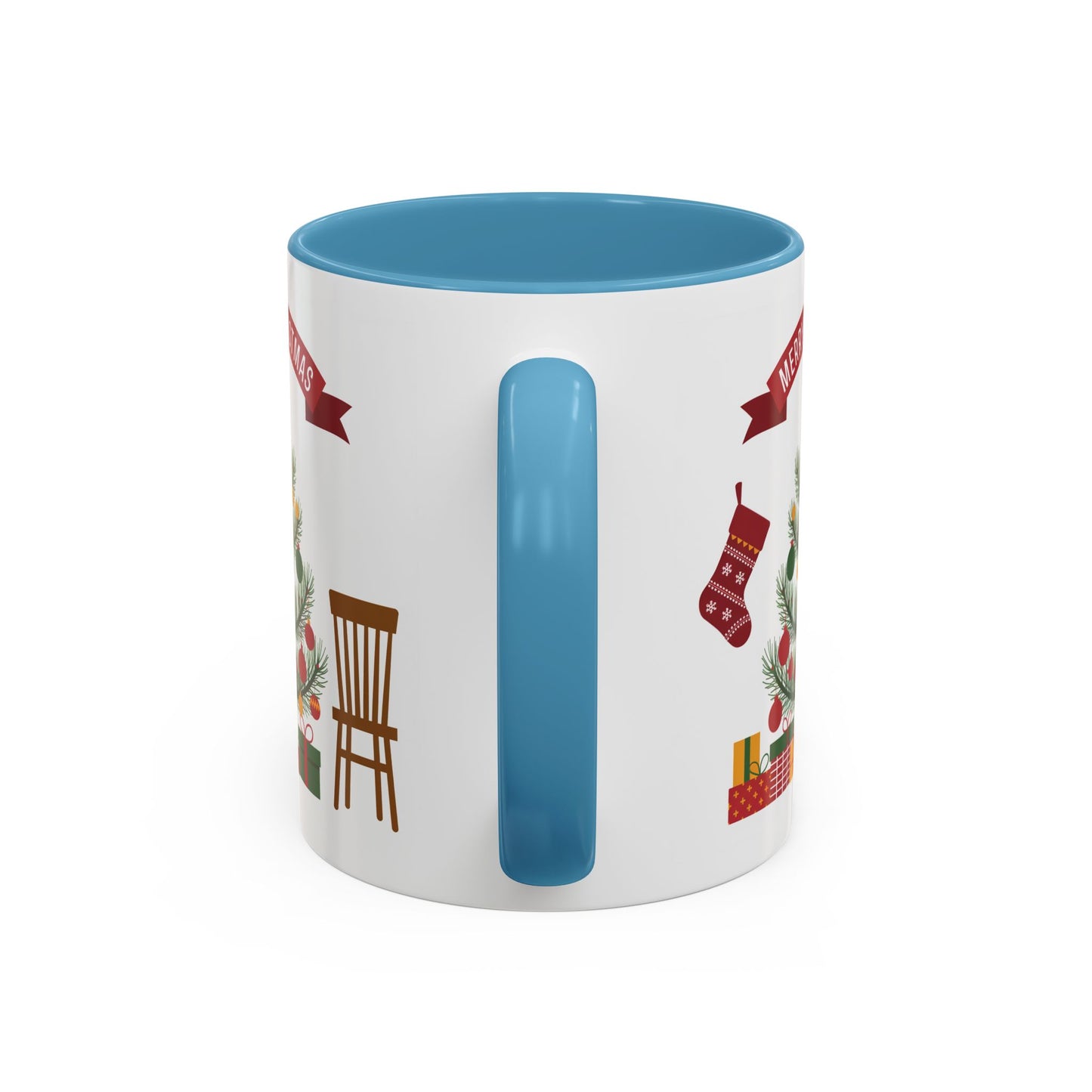 Christmas Mug - Merry Christmas Banner Tree Presents