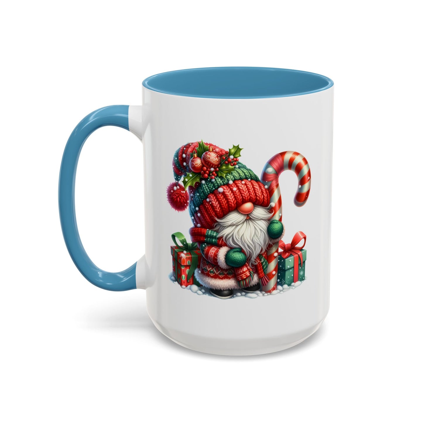 Christmas Mug - Gnome Candy Cane and Presents