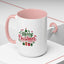 Christmas Mug - Merry Christmas Green & Red Text Tree Snowflakes Presents
