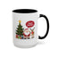 Christmas Mug - Happy Holidays Callout Santa Tree Presents Reindeer