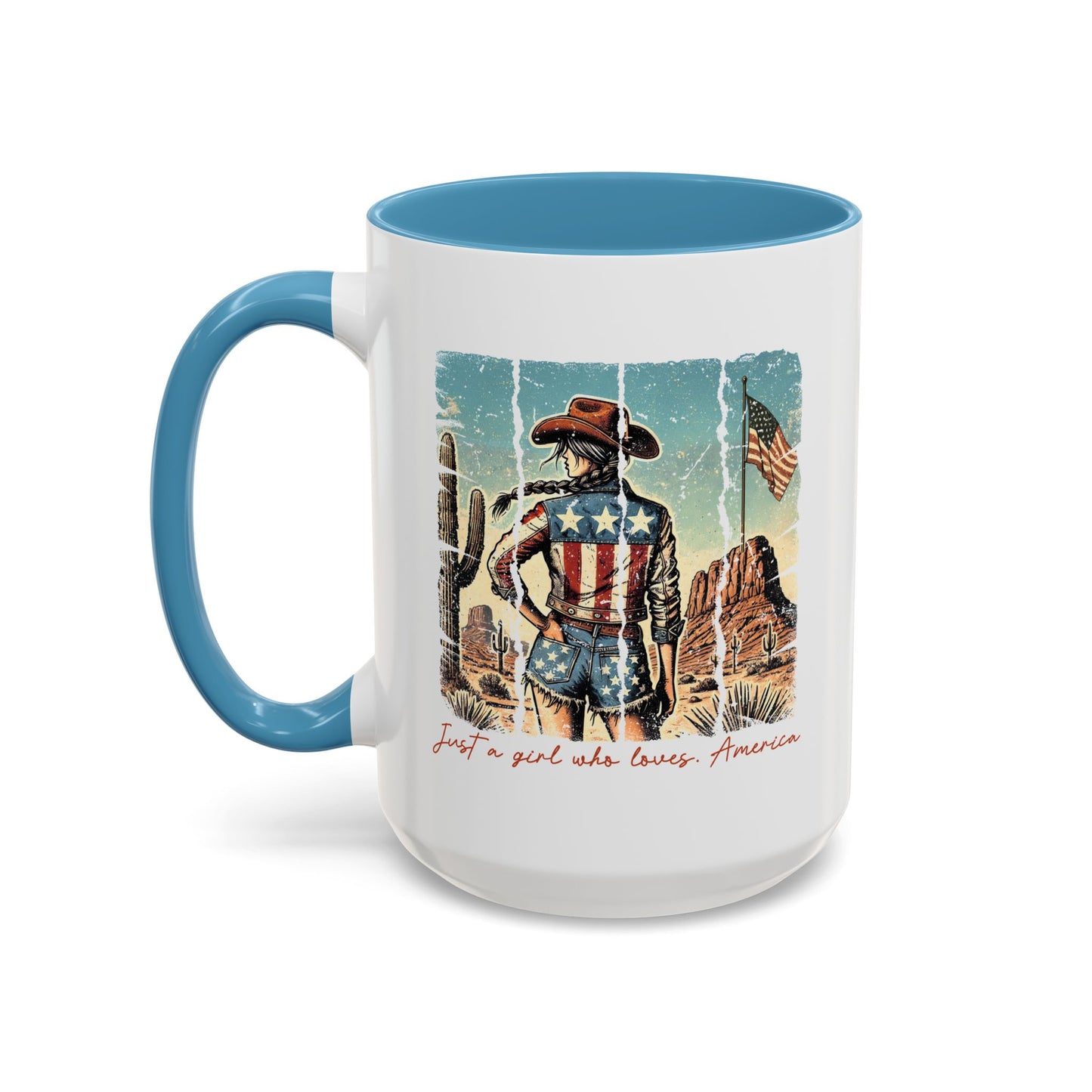 4th of July Mug - Just a Girl Who Loves America