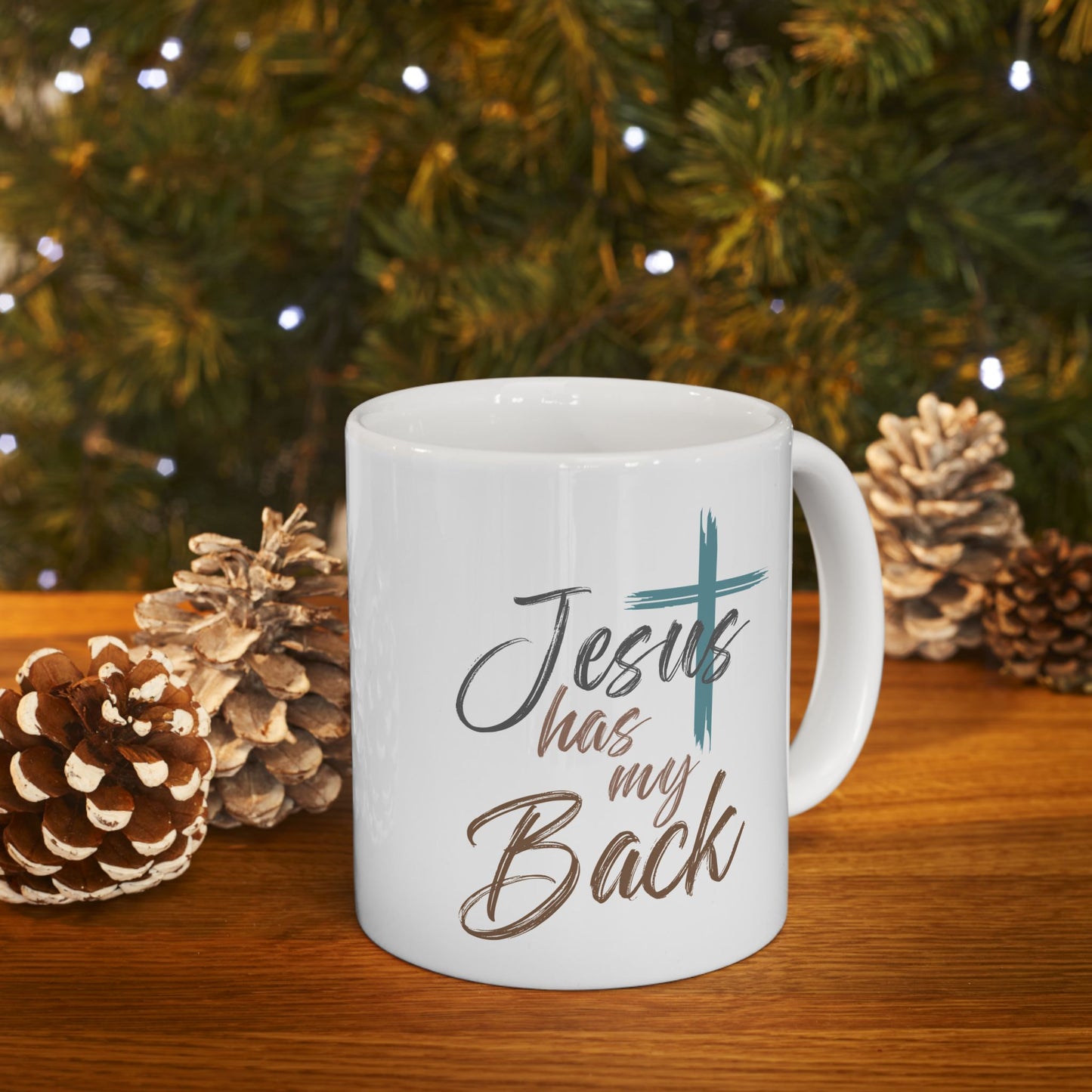 Religious Mug - Jesus Has My Back