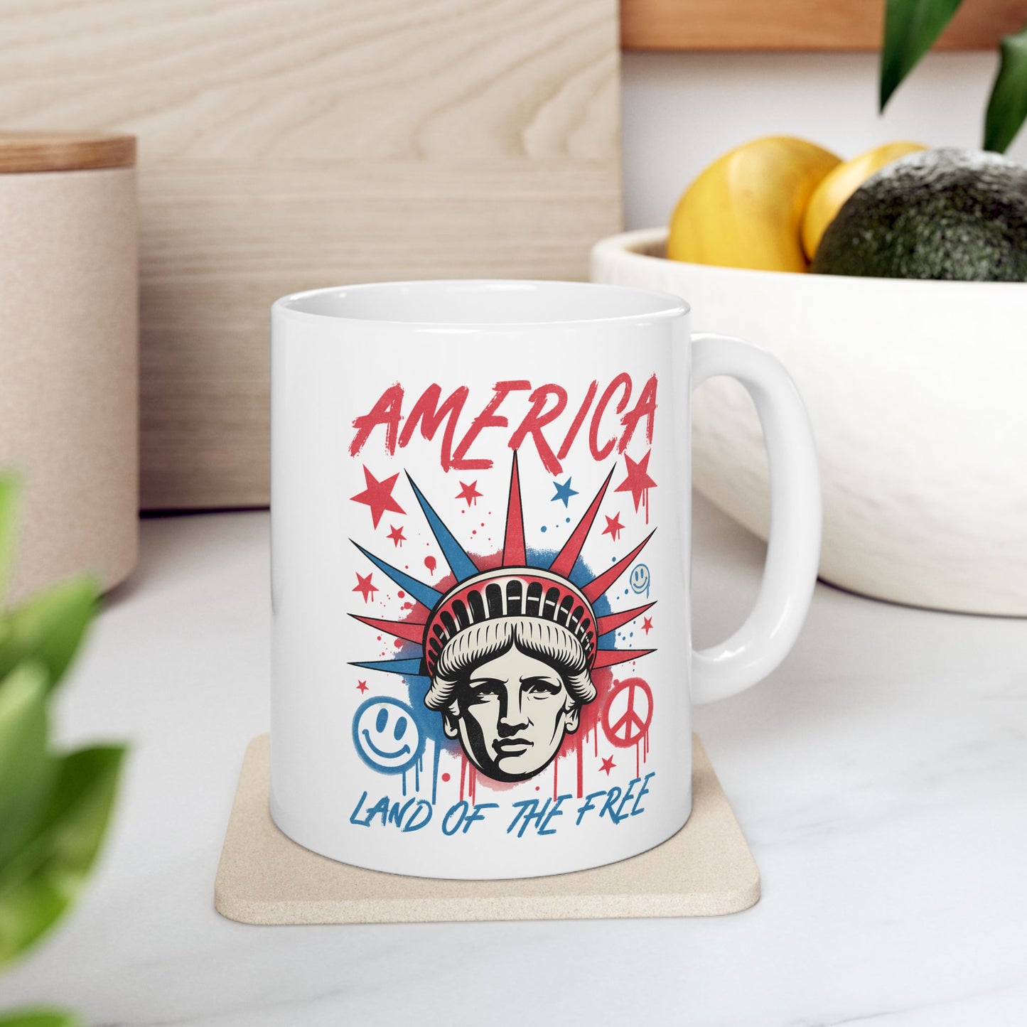 4th of July Mug - America Lady Liberty