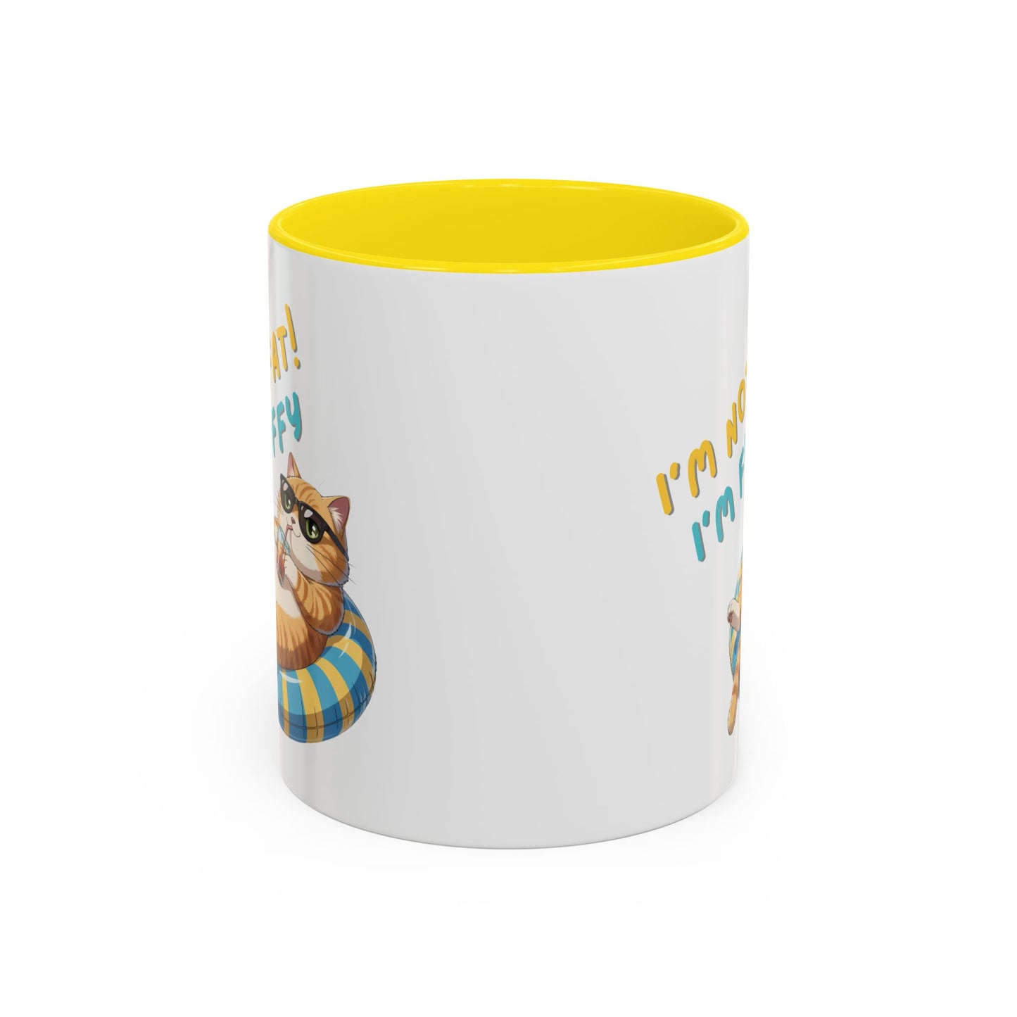 Humor Mug - I'm Not Fat I'm Just Fluffy Cat