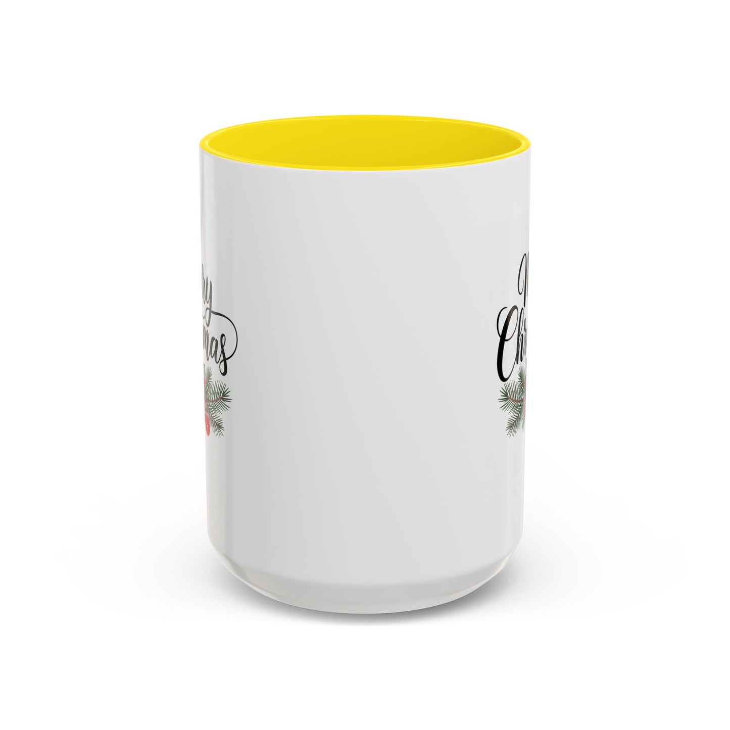 Christmas Mug - Merry Christmas Black Text Mistletoe