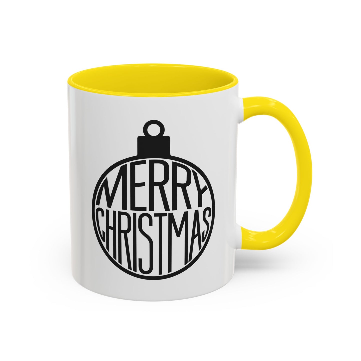 Christmas Mug - Merry Christmas Black Text Ornament