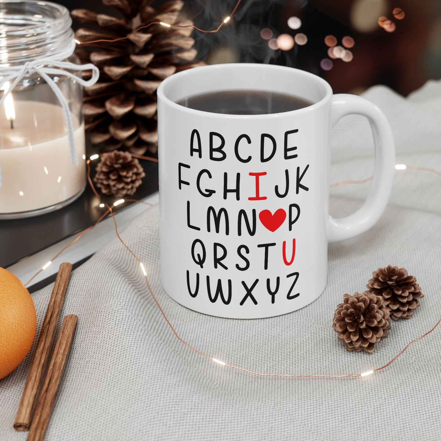 Anniversary Mug - I Love You Alphabet