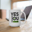 Motivation Mug - Yes You Can Black & Green