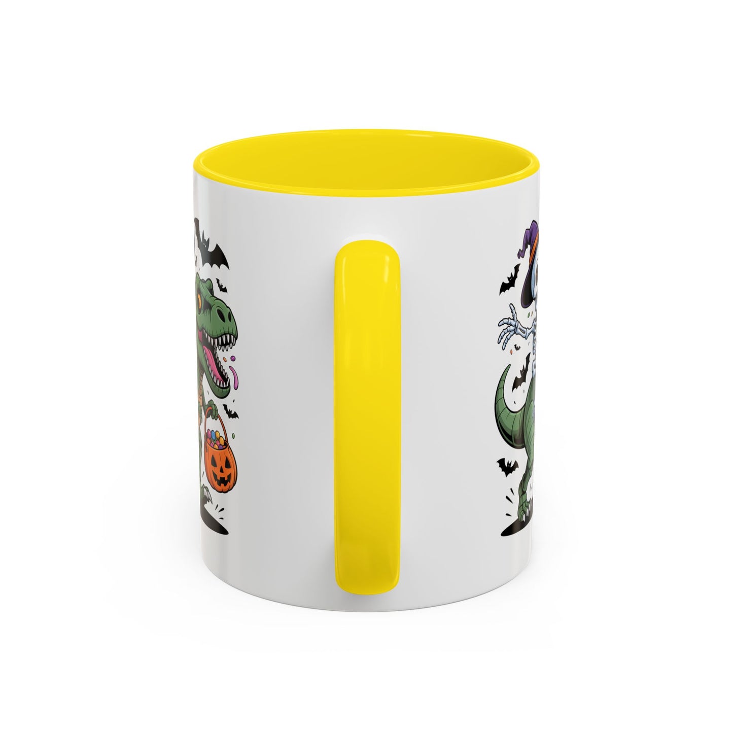 Halloween Mug - Skeleton Riding Dinosaur