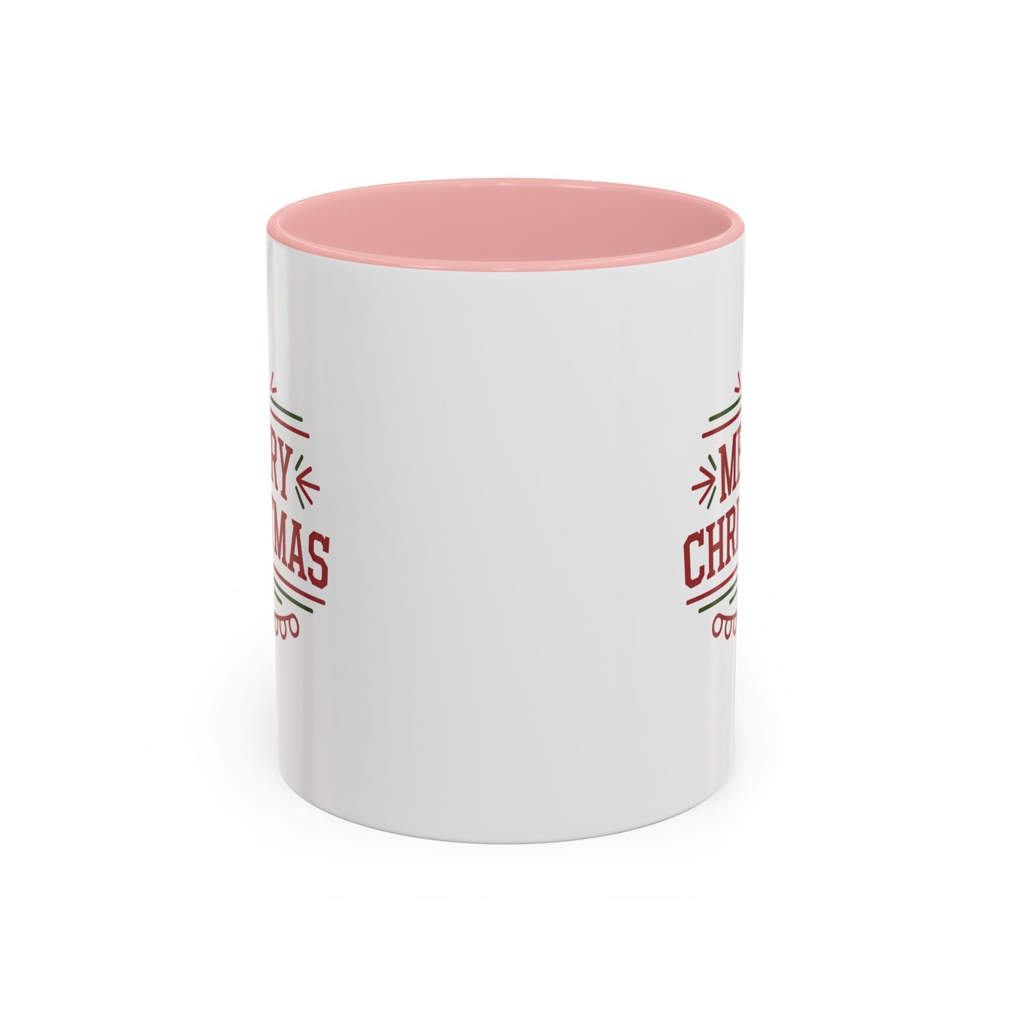 Christmas Mug - Merry Christmas Maroon Text Tree Star