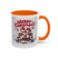 Christmas Mug - Merry Christmas Red Text Puppy Green & Red Top