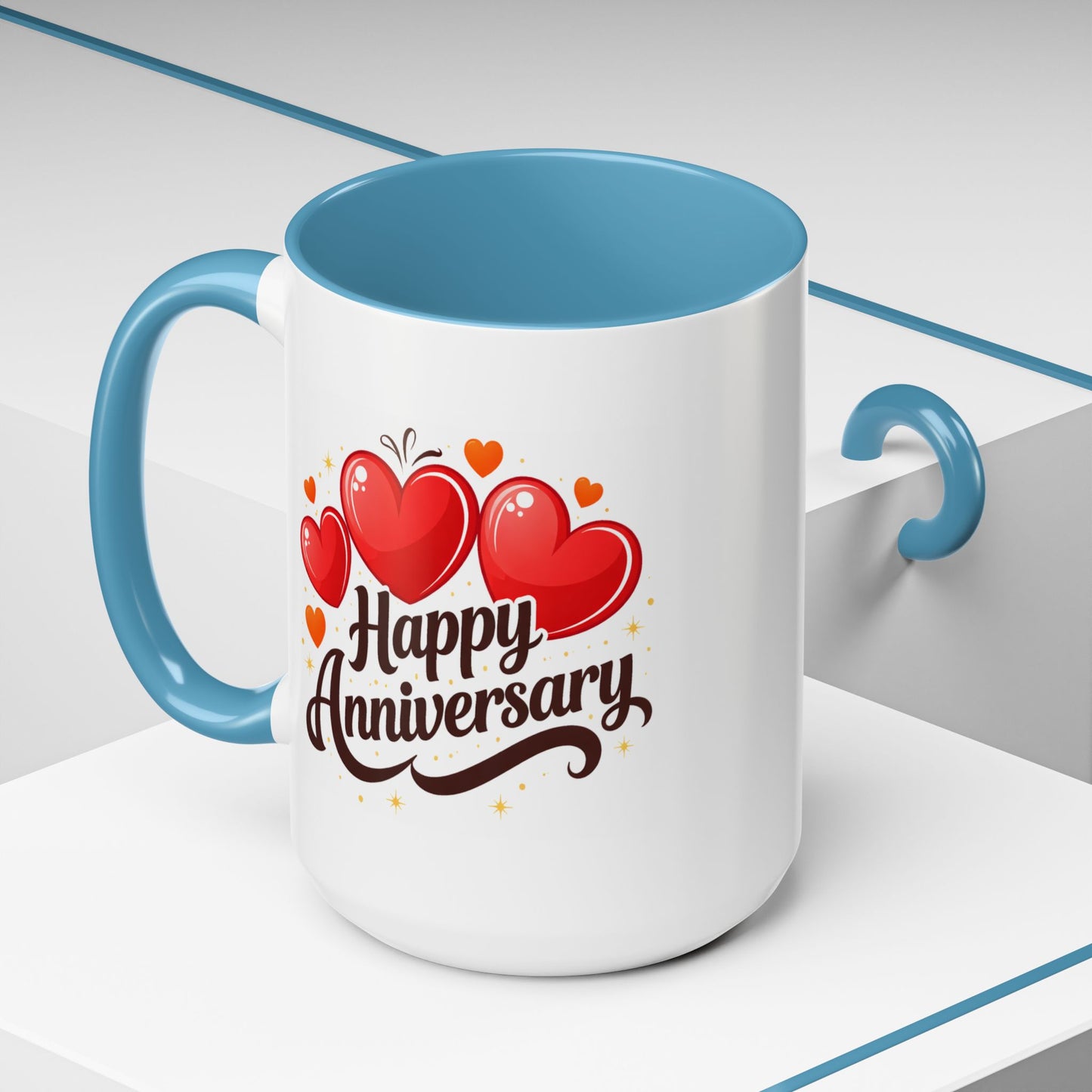 Anniversary Mug - Happy Anniversary Hearts