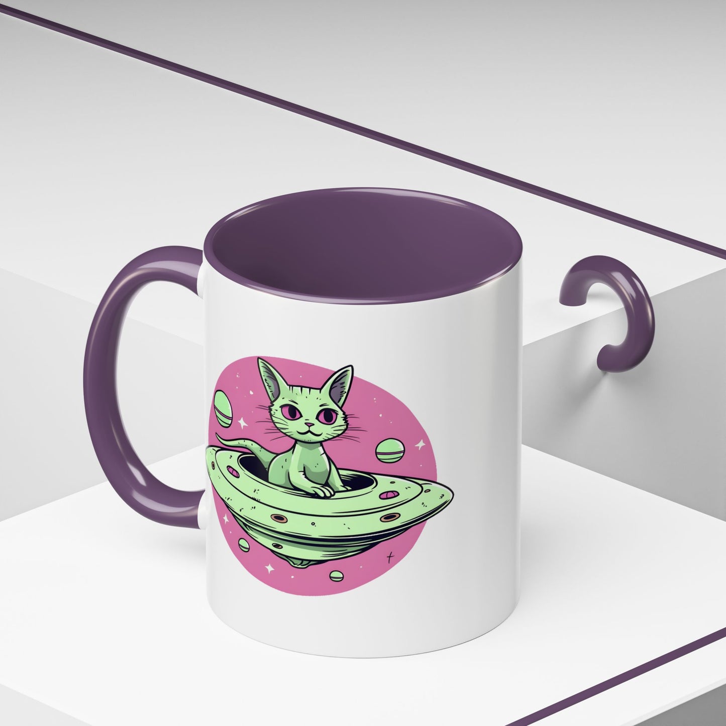 Alien Mug - Flying Saucer Cat