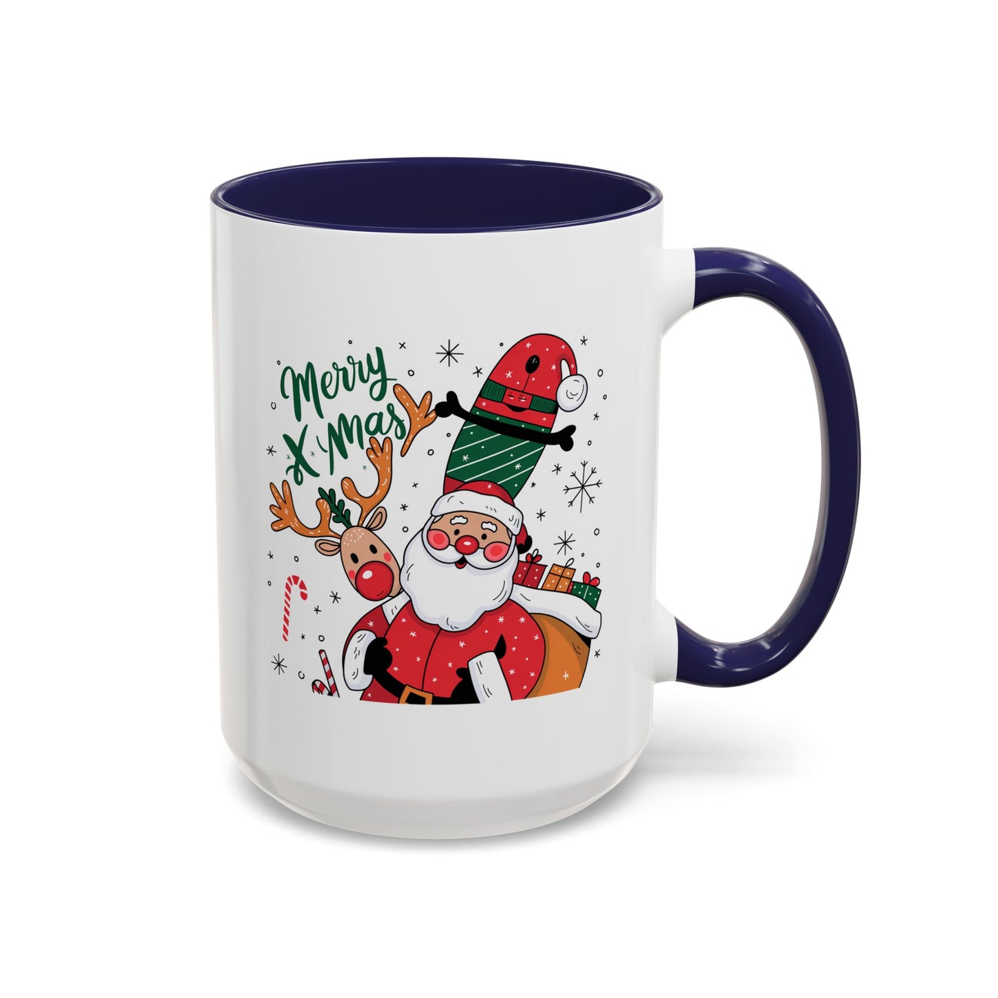 Christmas Mug - Merry Xmas Santa Reindeer