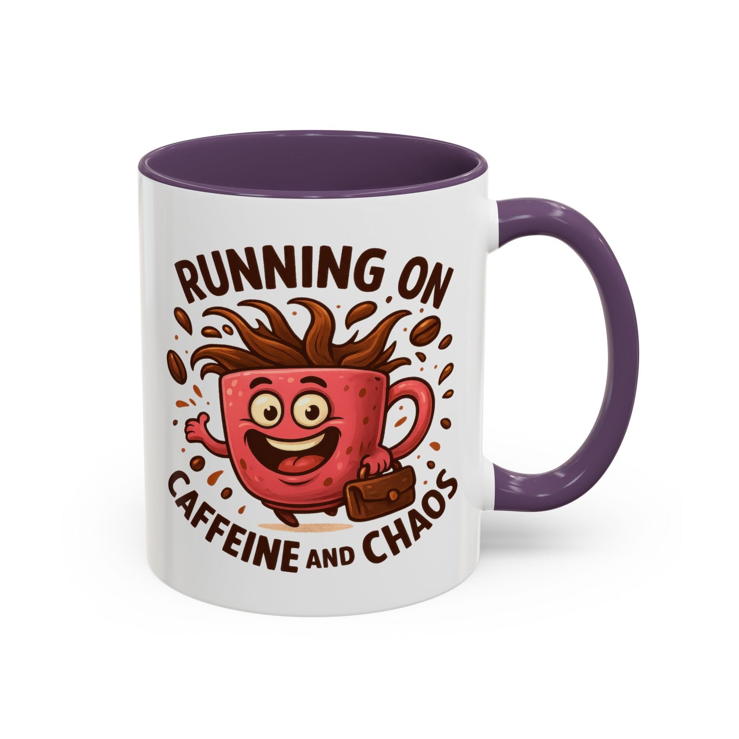 Humor Mug - Running On Caffeine and Chaos