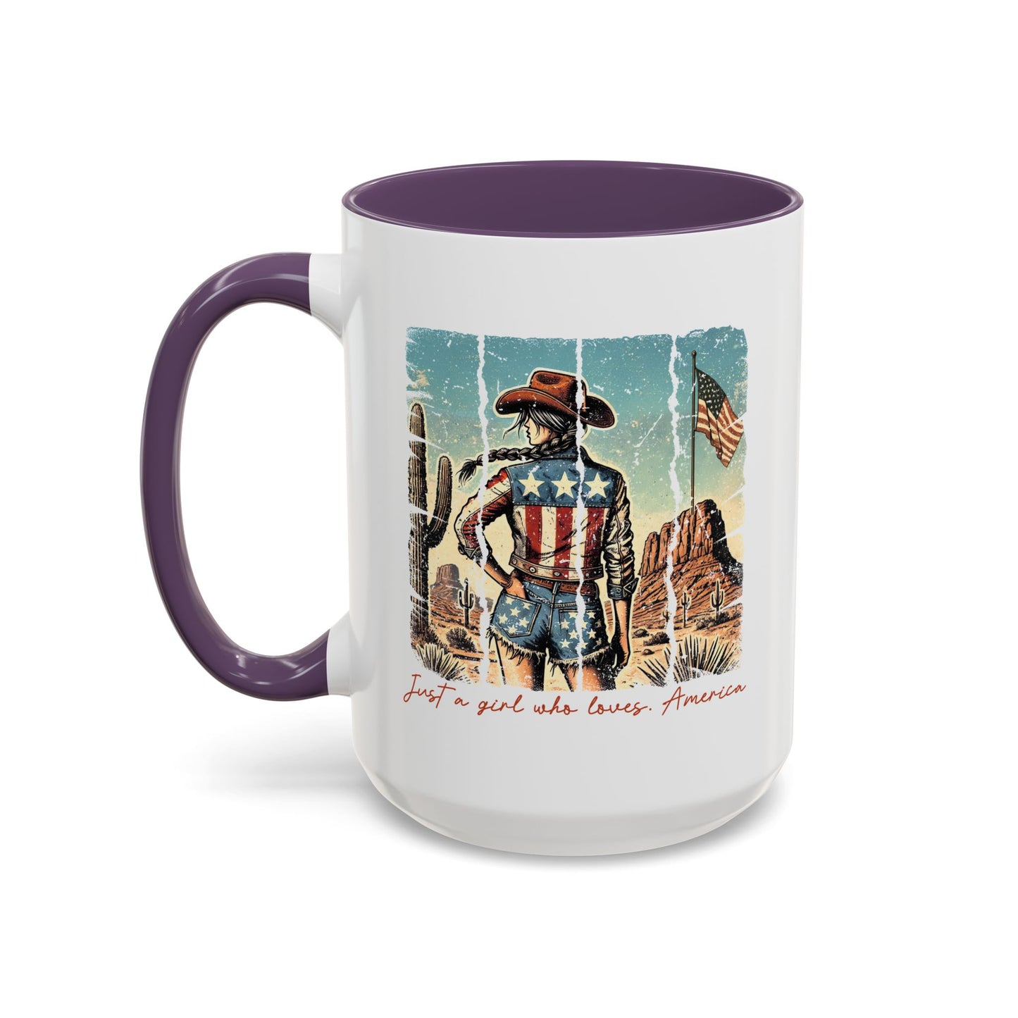 4th of July Mug - Just a Girl Who Loves America