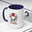 Christmas Mug - Merry Christmas Green & Red Text Gnome Present Trees
