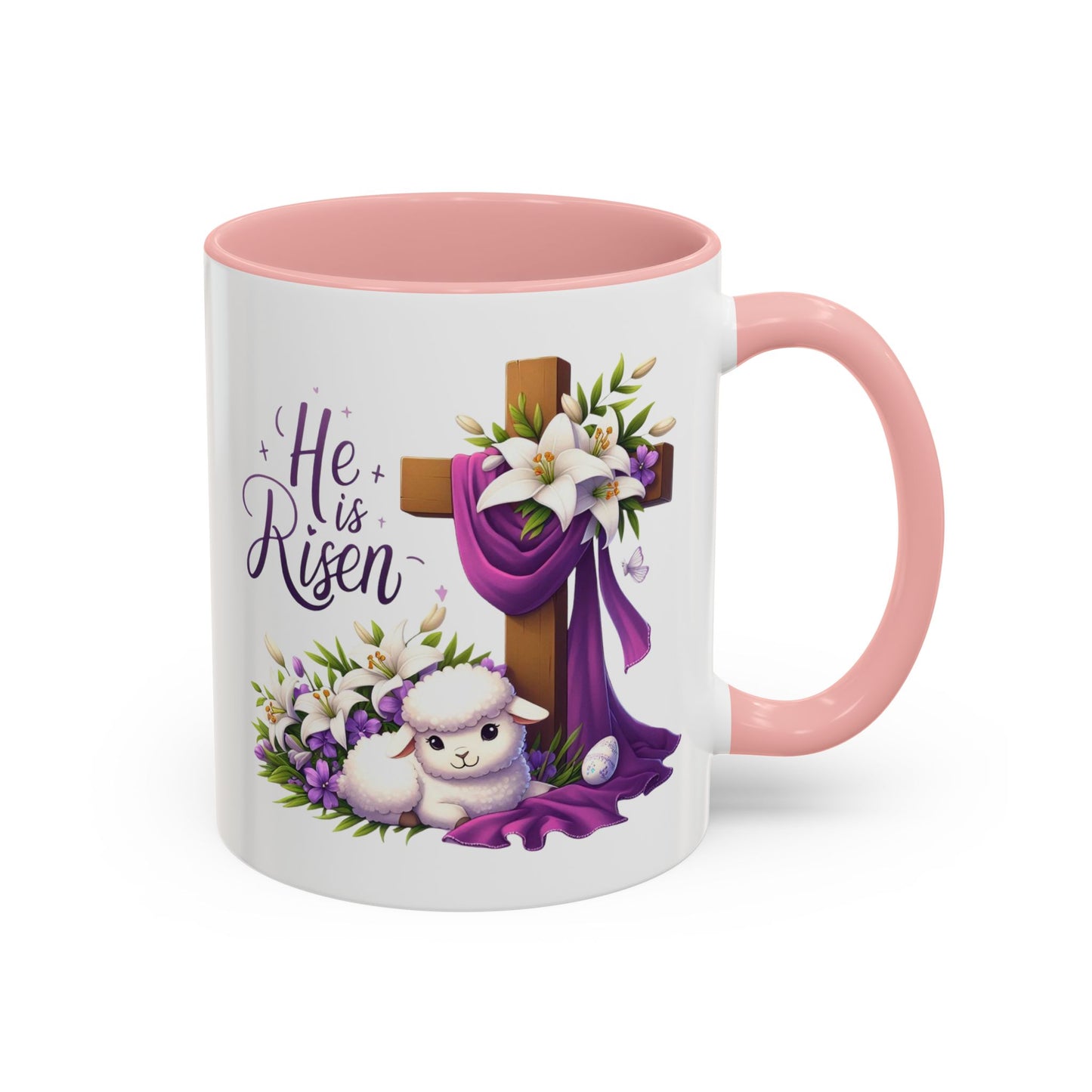 Easter Mug - He Is Risen Cross