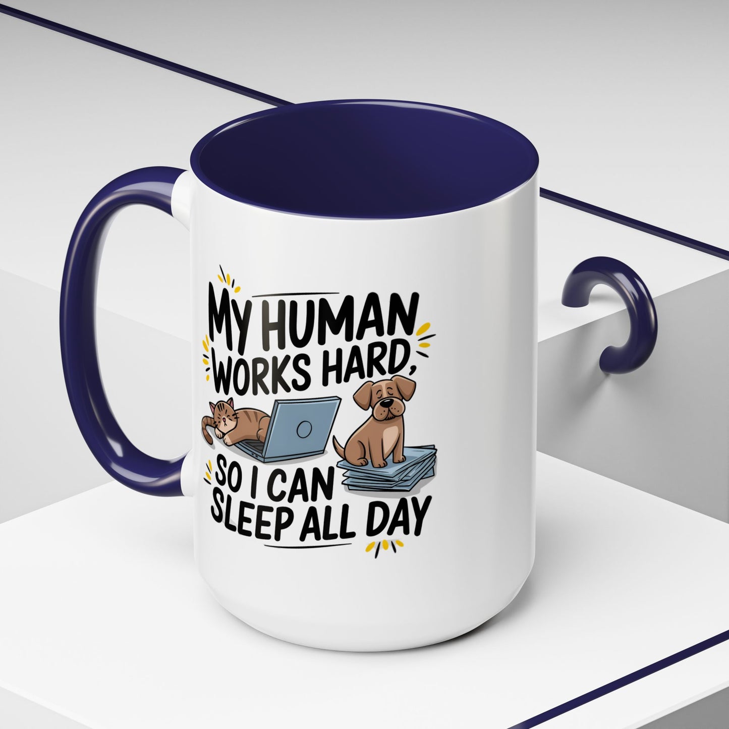 Animal Mug - My Human Works Hard