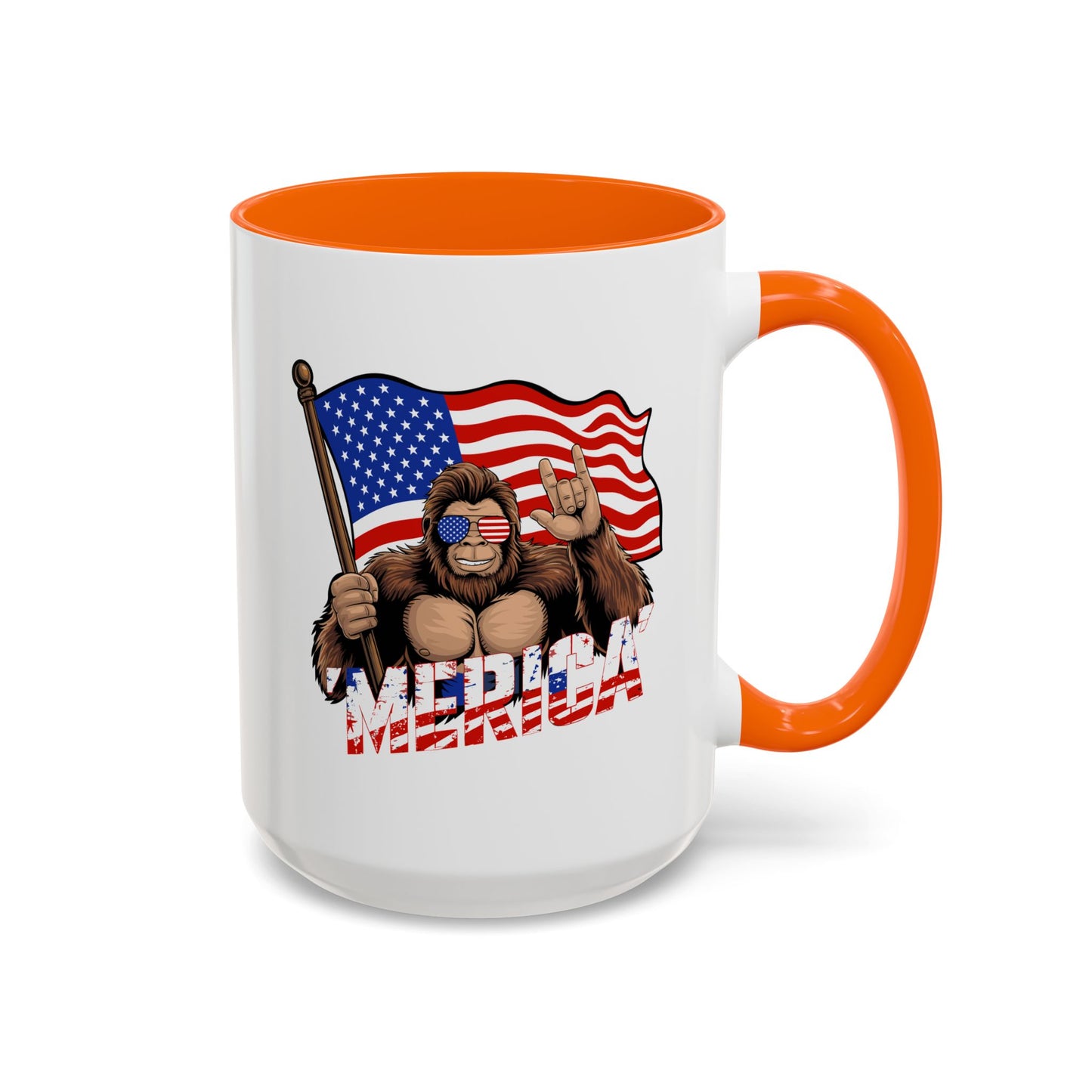 4th of July Mug - Bigfoot USA Flag