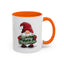 Christmas Mug - Merry Christmas White & Green Text Gnome Lights