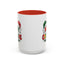 Christmas Mug - Merry Christmas Red Yellow & Green Text Green & Red Hat