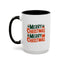 Christmas Mug - Green & Red Text Tree Presents