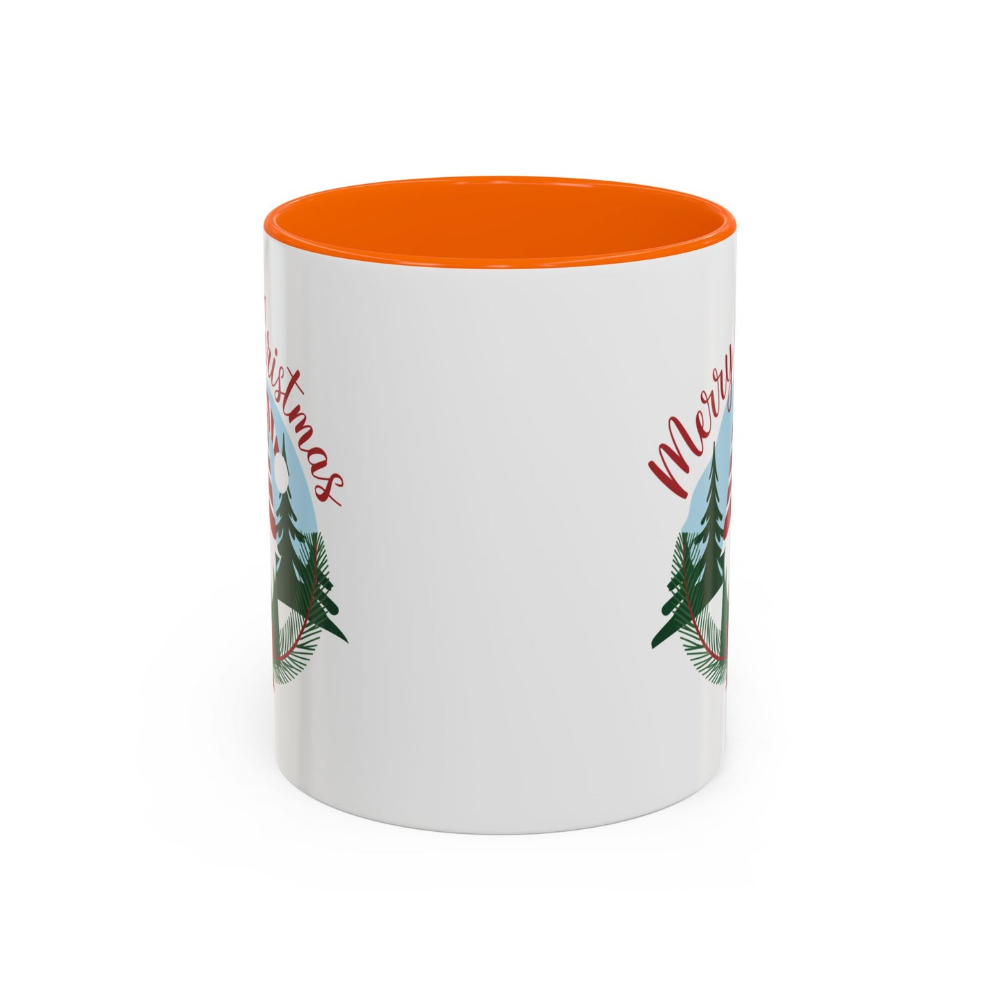 Christmas Mug - Merry Christmas Red Text Gnome Bow Tree
