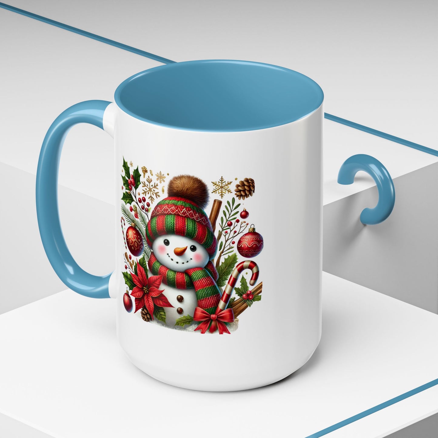 Christmas Mug - Red and Green Snowman