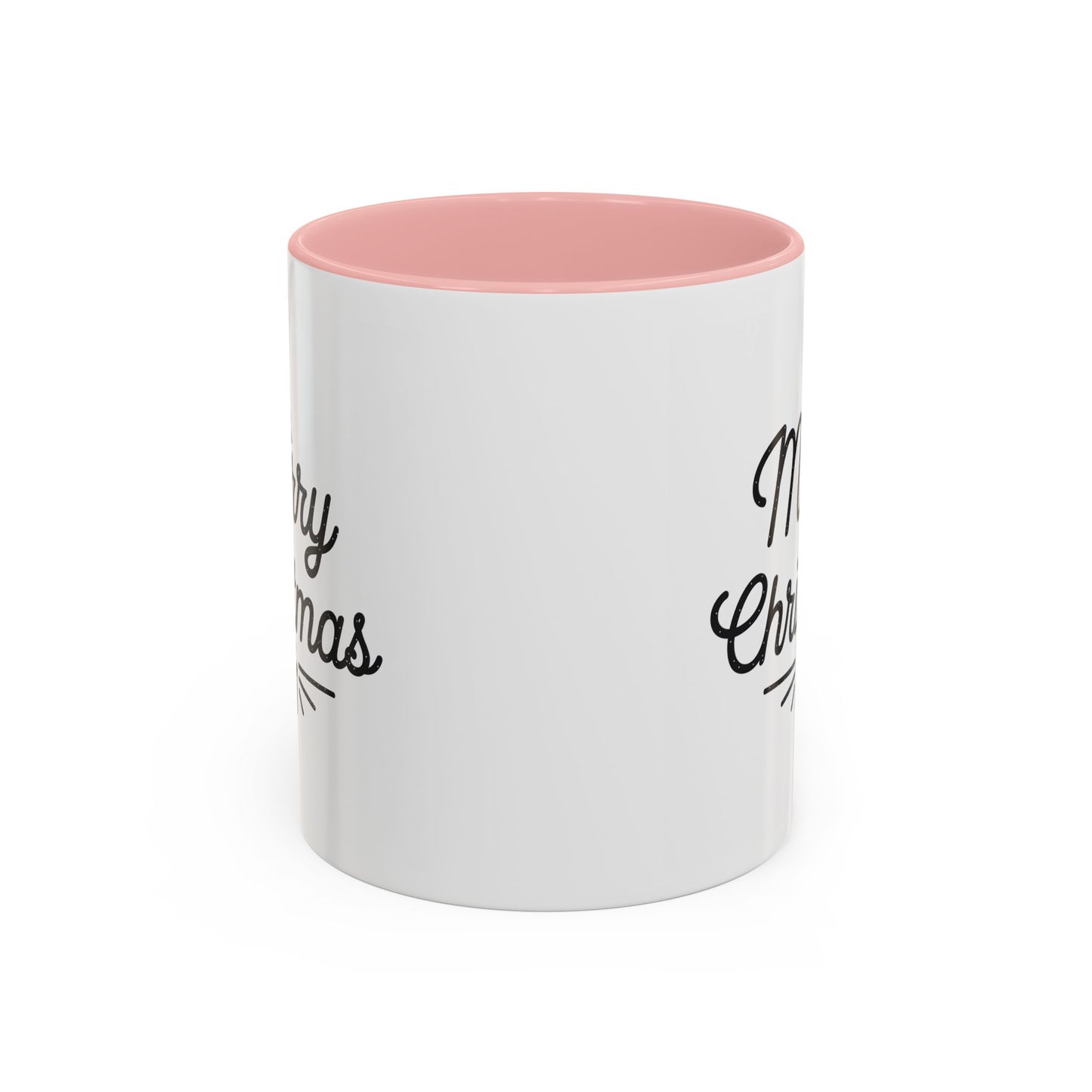 Christmas Mug - Merry Christmas Black Text Tree Star Present