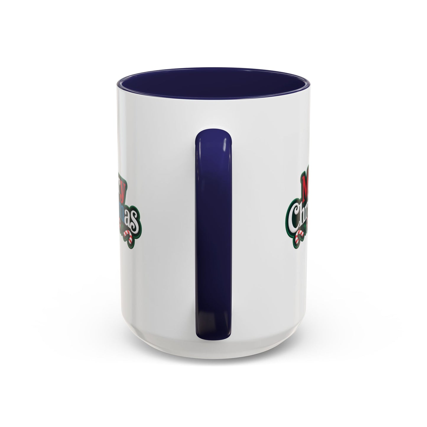 Christmas Mug - Merry Christmas White Red & Blue Text