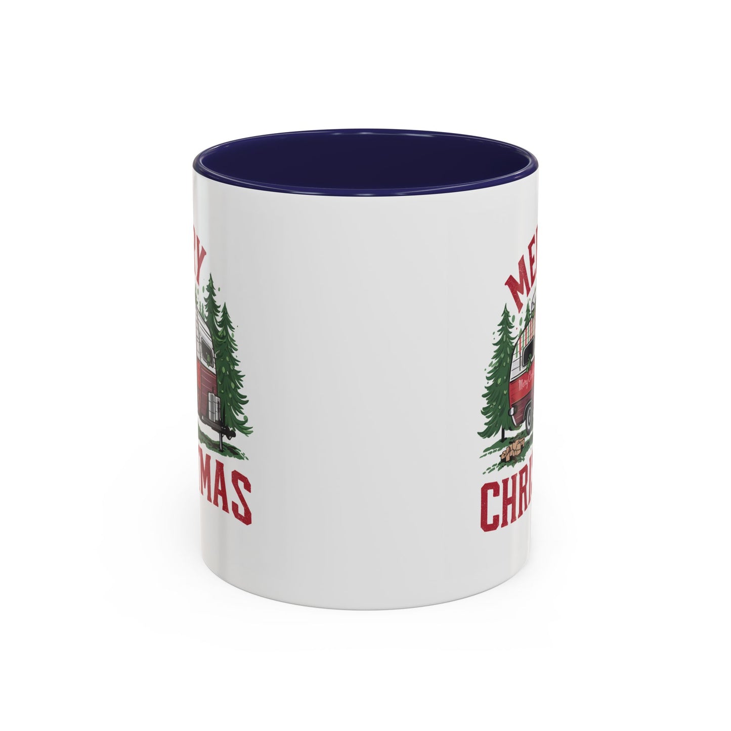 Christmas Mug - Merry Christmas Red & White Camper