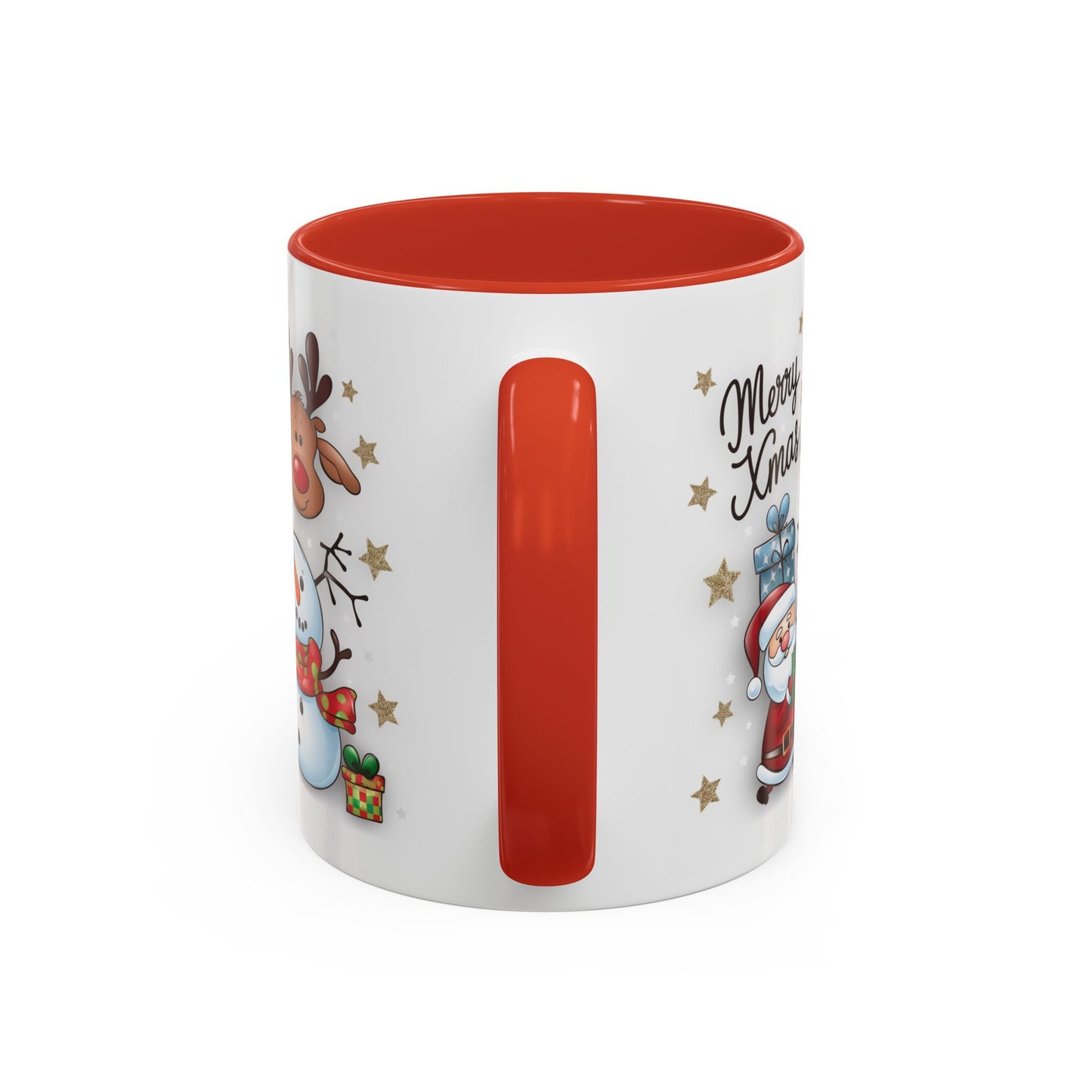 Christmas Mug - Merry Xmas Santa Snowman Reindeer
