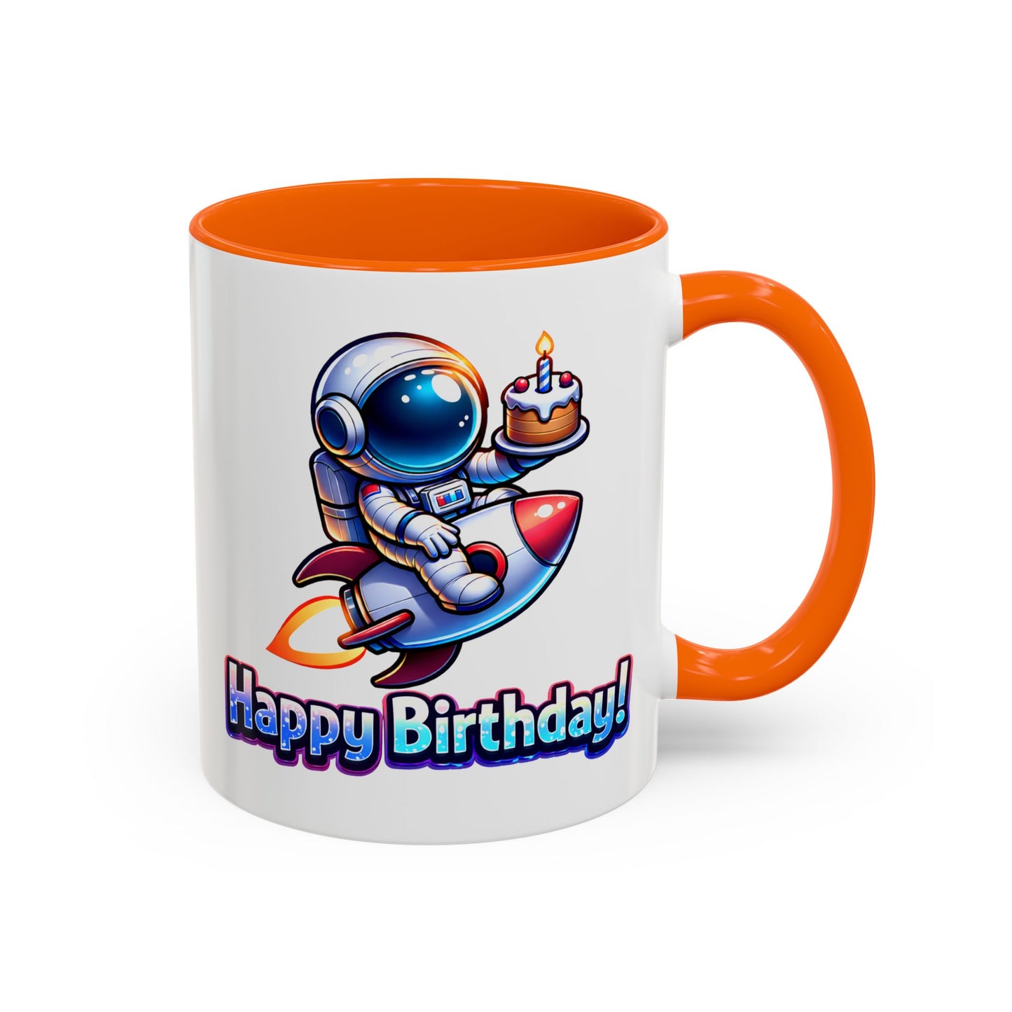 Birthday Mug - Astronaut Rocket