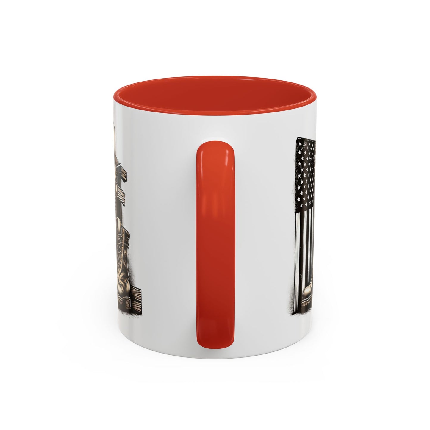 4th of July Mug - Fallen Soldier Boots Flag