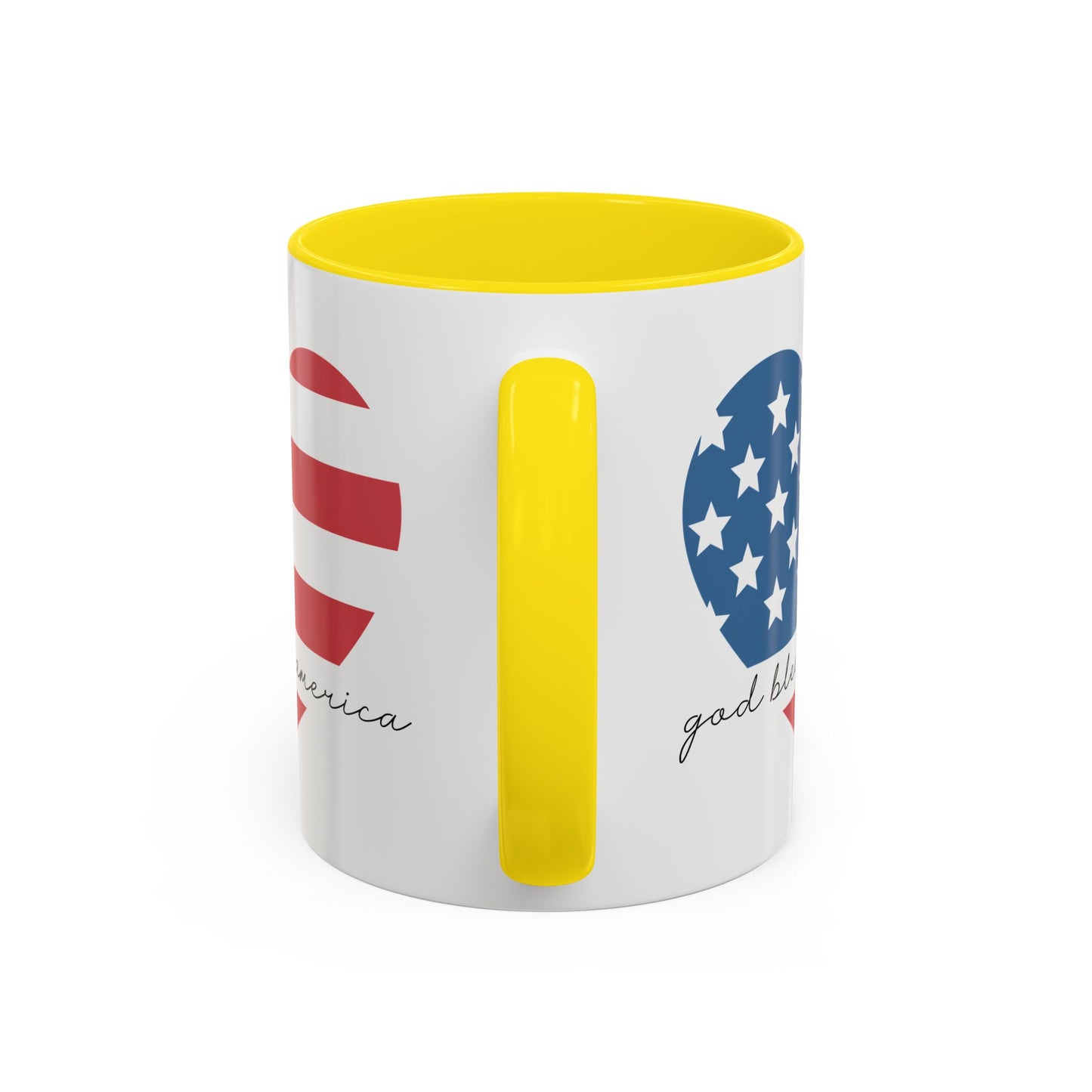 4th of July Mug - God Bless America Flag Heart