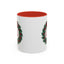 Christmas Mug - Merry Christmas Red Text Bow Wreath