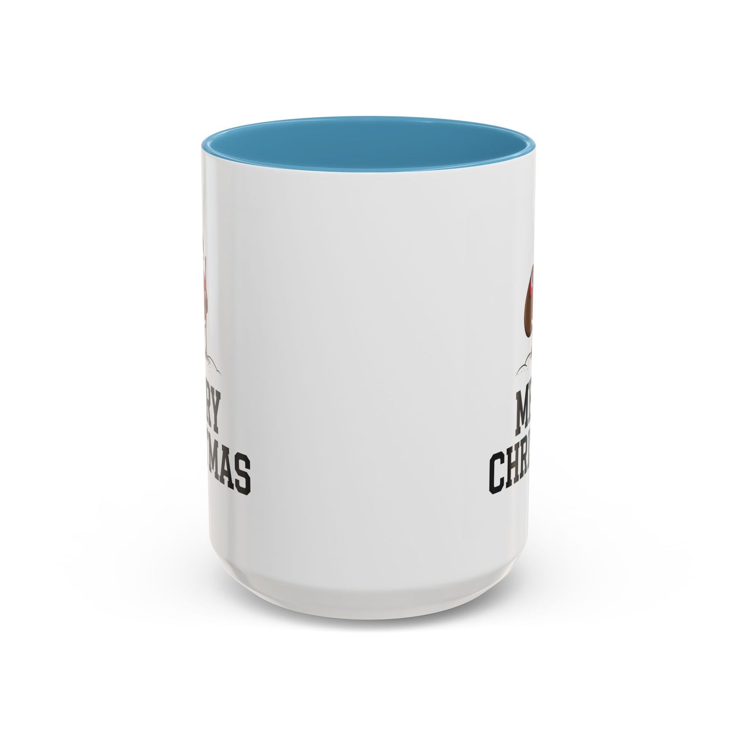 Christmas Mug - Merry Christmas Black Text Santa Walking