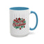 Christmas Mug - Merry Christmas Maroon Text Ornaments