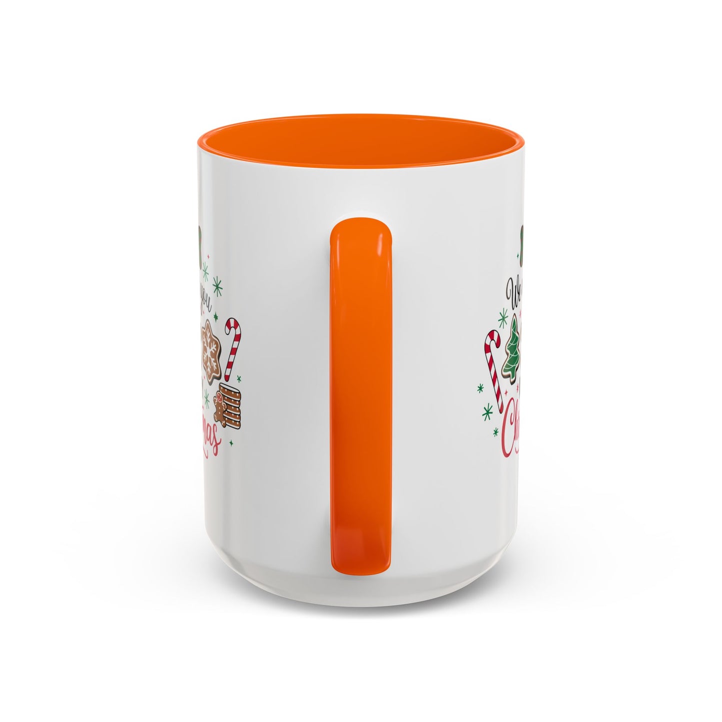 Christmas Mug - We Wish You a Merry Christmas Black & Red Text Cookies & Candy