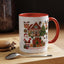 Christmas Mug - Happy Holidays Red Text Reindeer Santa Snowman Presents