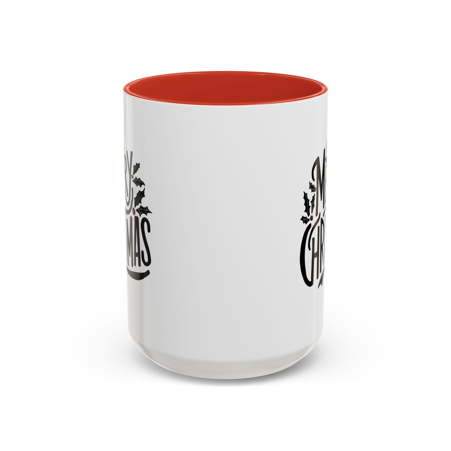 Christmas Mug - Merry Christmas Black Text Mistletoe