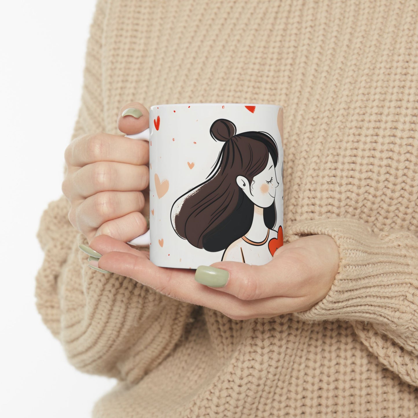 Mother's Day Mug -  Mom & Daughter Heart