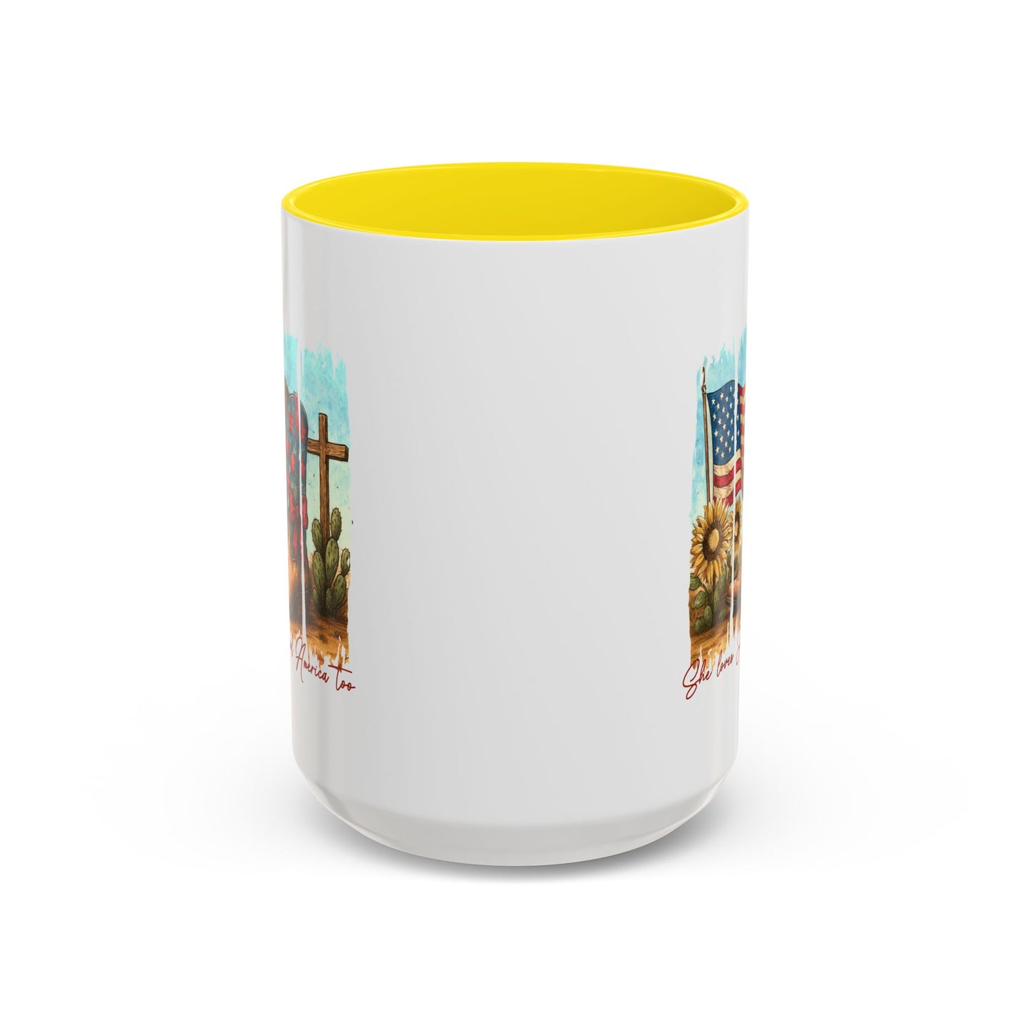 4th of July Mug - She Loves Jesus & America Too Boots